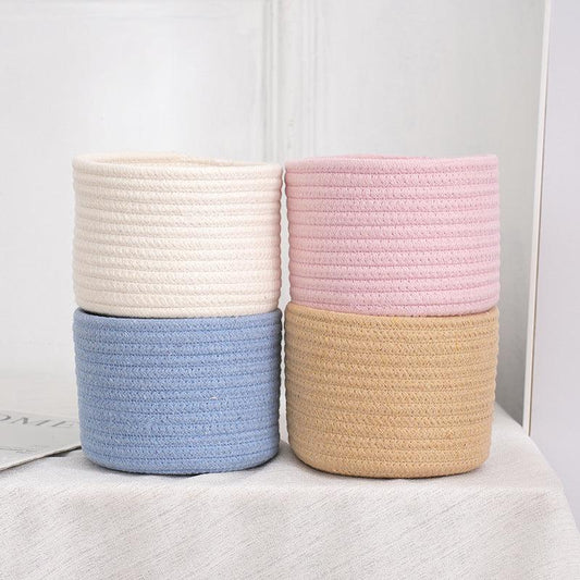 Desktop Storage Basket Hand-woven Without Handle