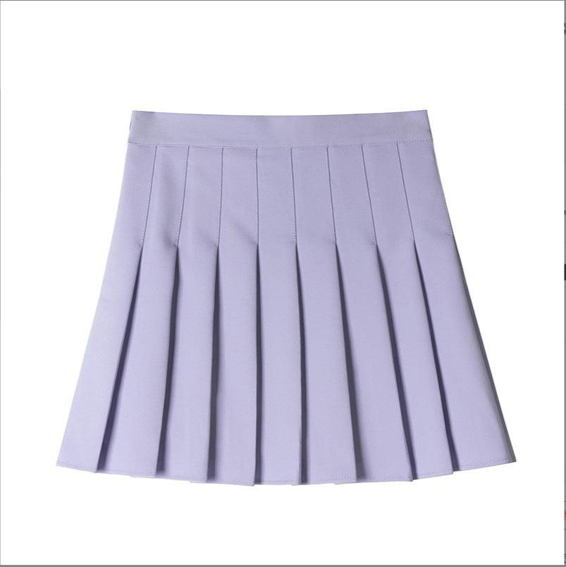 Japanese High Waist Pleated Women's Summer Skirt