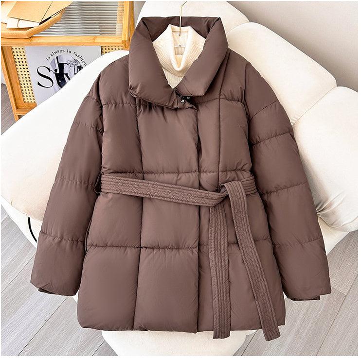 Waist-controlled Lace-up Cotton Coat Jacket Women