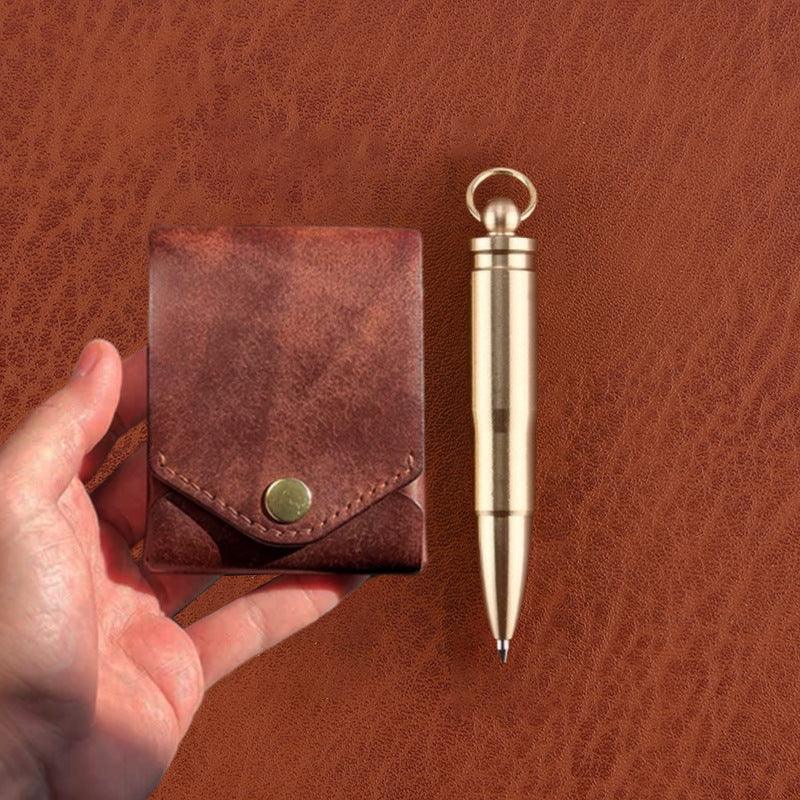 Retro Wallet Men's Design Creative Pen Card Holder