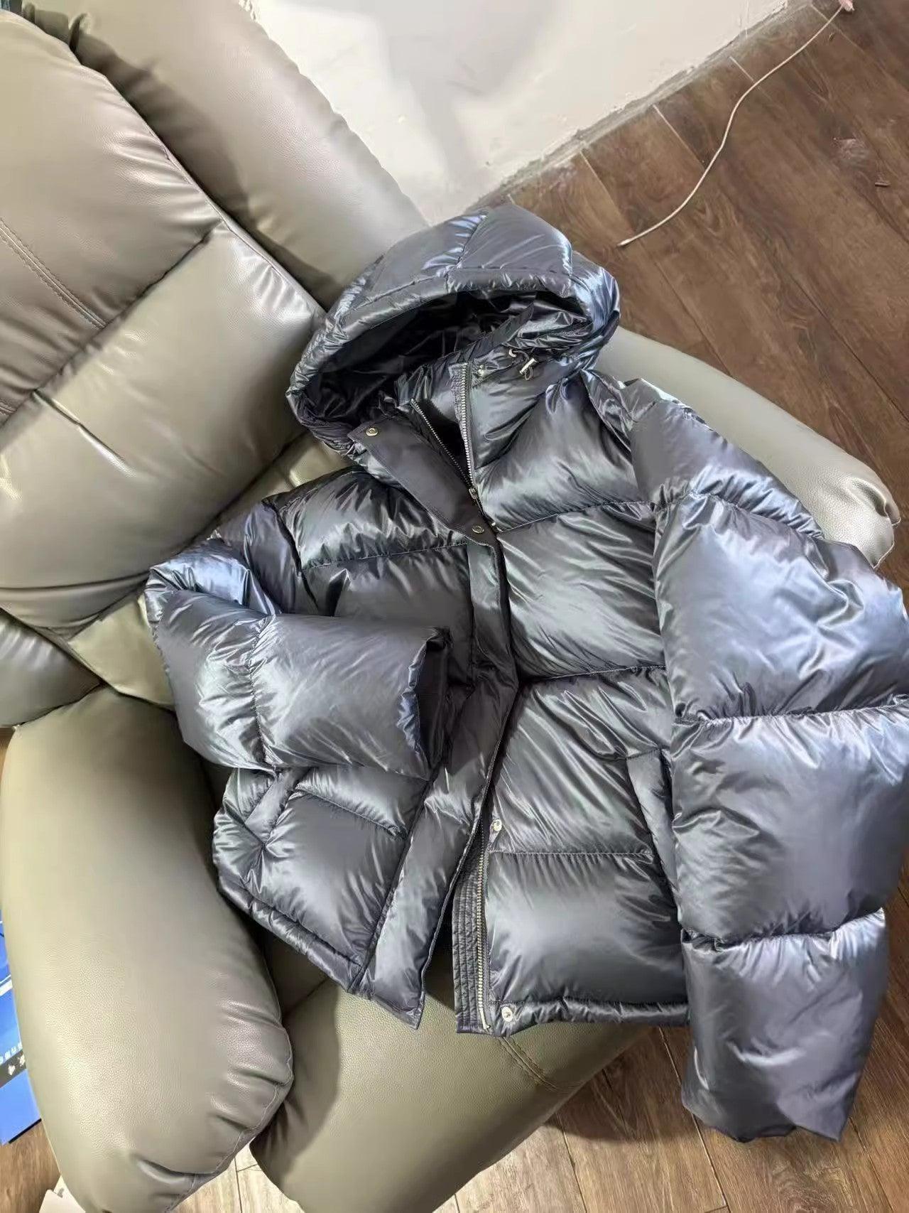 Elegant High-grade Loose Hooded Thickened Thermal Cotton Coat Jacket