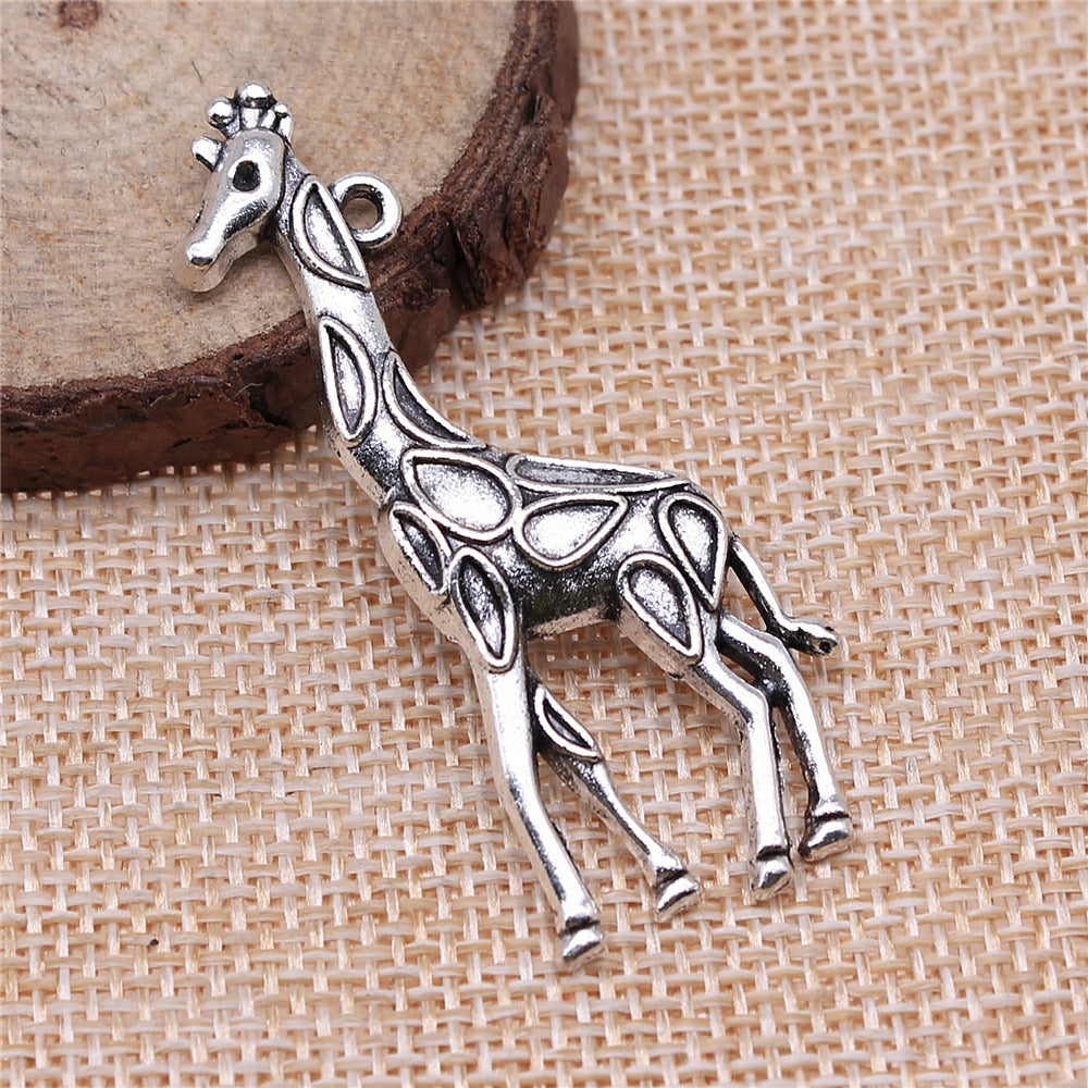 Ancient Zinc Alloy Accessories Cute Animal Giraffe Pendant
