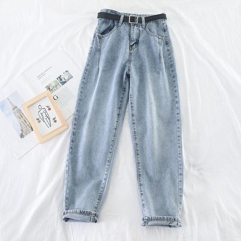 Loose Radish Pants Women's High-waisted Slim Straight Daddy Pants Trend