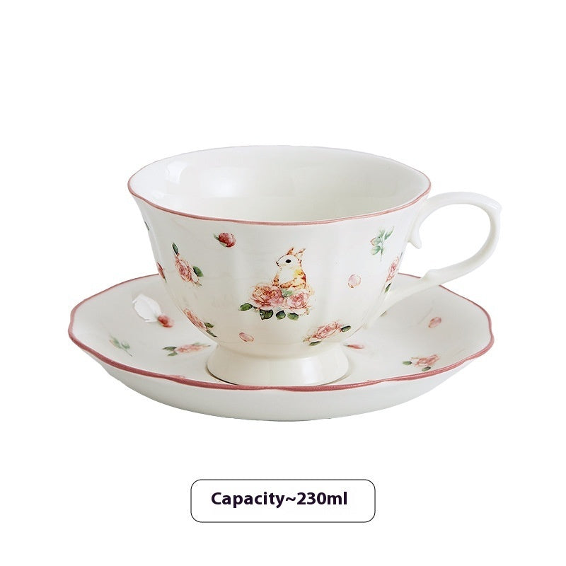 Retro French Coffee Set Suit Ceramic Girly Heart