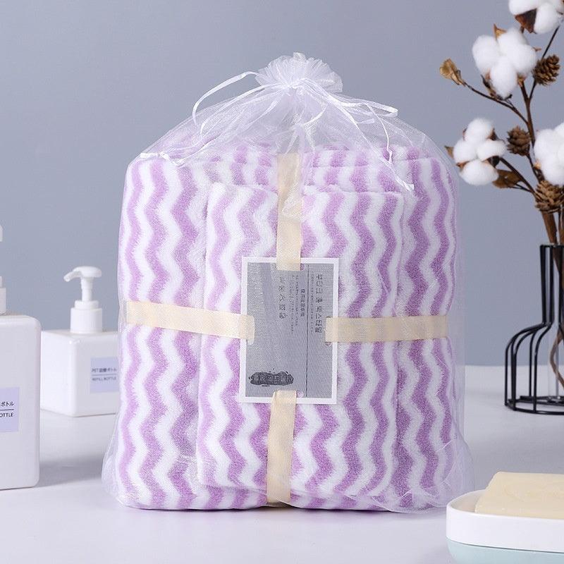 Water Ripple Coral Fleece Towels Child And Mother Suit Two-piece Set