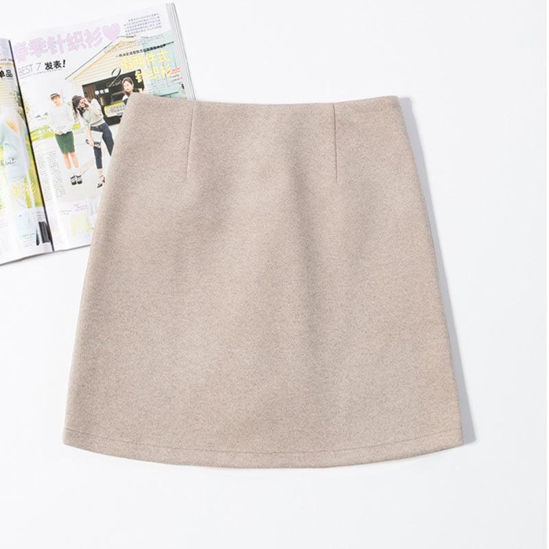 A Word Bag Hip Skirt High Waist Black Overalls Skirt