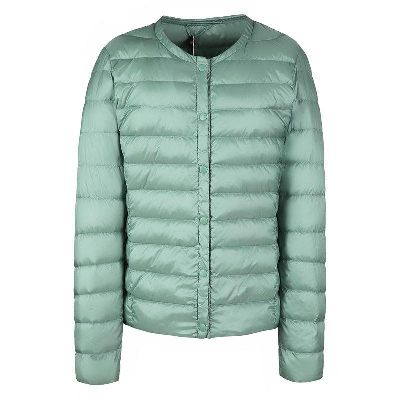Down Jacket Women's Lightweight Collarless Fashionable All-match Short Coat