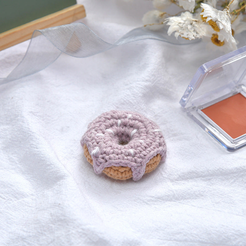 Japanese New Woolen Knitting Donuts Girl Hair Accessories Scarf Diy Decoration Accessories