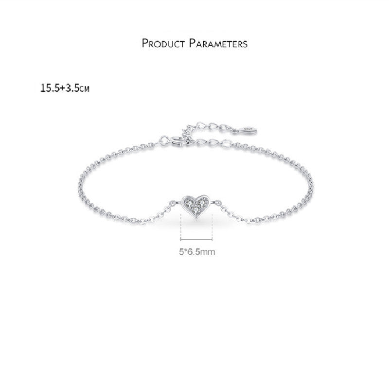 Women's Fashion All-match Heart-shaped Bracelet