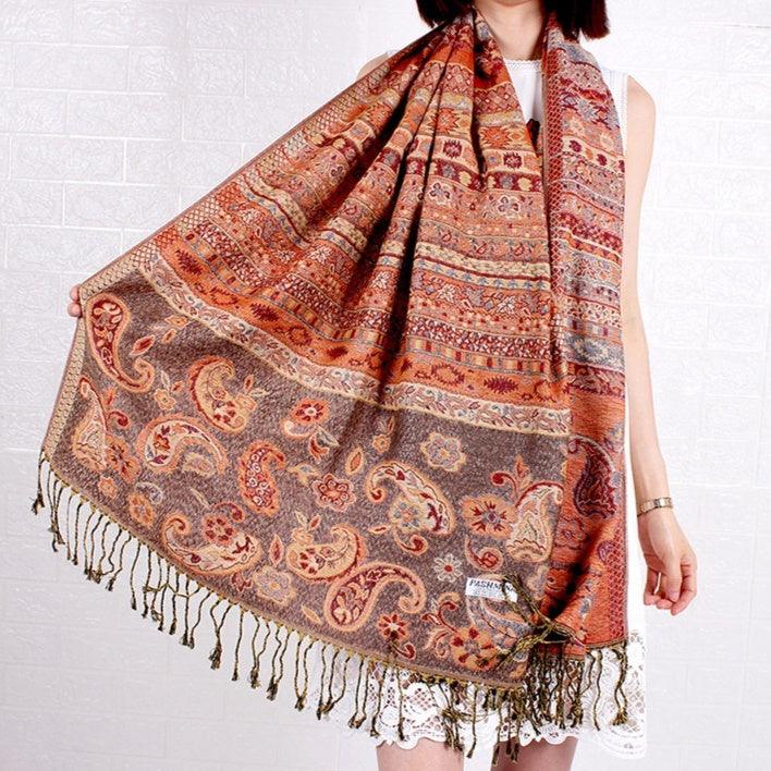 New Cashew Jacquard Air Conditioning Sunscreen Travel Shawl For Women