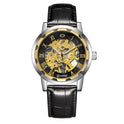 Steel Strip Hollow Gold Manual Mechanical Watch