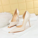 Women's Fashion Simple Hollow Low-cut High Heels
