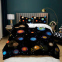 Spaceship Rocket Pattern Down Quilt Cover Suit Digital Printing Bedding For Kids Bedroom