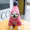 Pet Dog Cat Clothes Fleece Hooded Hairball Coat Jacket Winter Kitty Small Medium Dogs Cats Cool Pajamas Chihuahua