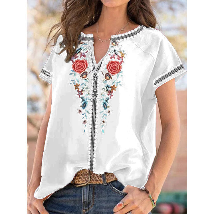 Women's Bohemian New Short Sleeve T-shirt