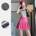 Japanese High Waist Pleated Women's Summer Skirt