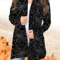 Halloween Digital Printing Casual Cardigan Jacket Women