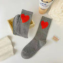 Socks Children's Ins Fashion Versatile Net Red Love Letter Socks Autumn And Winter Cotton Socks