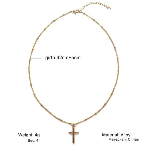 Personality Round Bead Sweater Religious Short Female Clavicle Chain