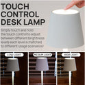 Rechargeable Cordless Metal Table Desk Lamp Touch Control Dimmable Night Light