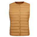 Women's Liner Waistcoat Lightweight Vest Down Jacket Round Neck Thin Lightweight