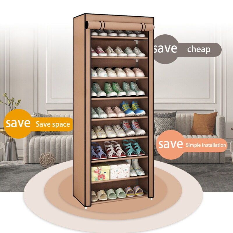 27 Pairs 10 Layers Shoe Cabinet Storage Organizer Shoe Rack Bracket