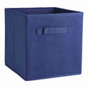 6Pcs Nonwoven Fabric Foldable Drawer Storage Bins Box Household Clothes Organizer (Dark Blue)