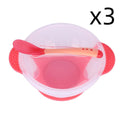 Baby Tableware Dinnerware Suction Bowl With Temperature Sensing Spoon Baby Food Baby Feeding Bowls Dishes