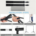 Adjustable Photography Background Support Stand Photo Backdrop Crossbar Kit