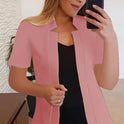 Solid Color Short Sleeve Small Suit Jacket Professional Casual All-matching