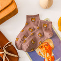 Cartoon Socks Women's Cotton Socks Japanese Sweet Cute Bear Boat Socks