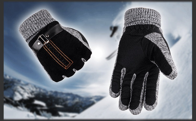 Gloves Men Winter Cycling Leisure Pigskin