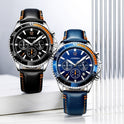 Men's Multi-function Chronograph Sports Luminous Casual Belt Watch