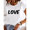 European And American Women's Clothing Casual Daily Short Sleeve Casual Cotton T-shirt