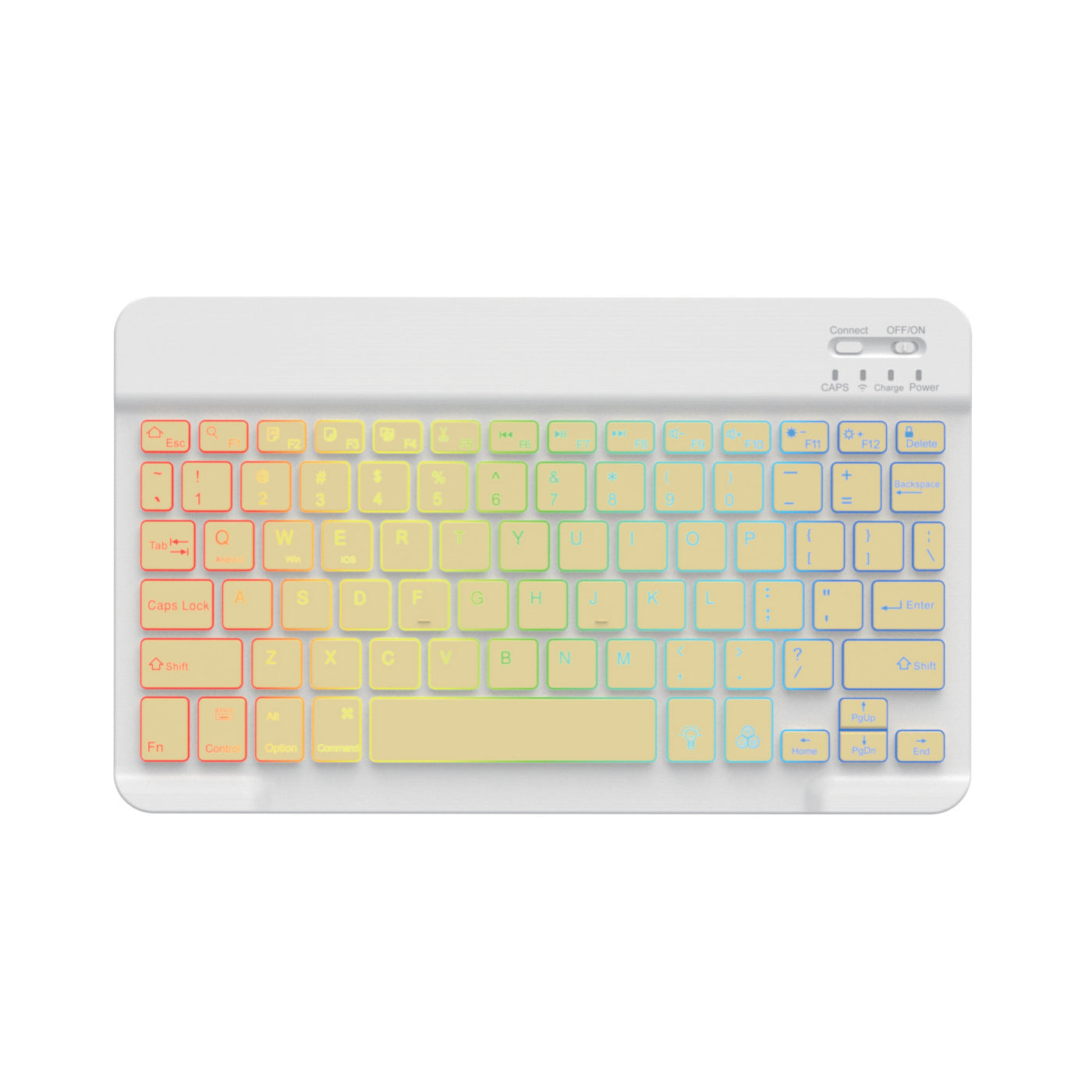 Backlit Bluetooth Keyboard Tablet 10-inch Colorful Light