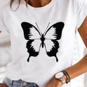 Crew Neck Casual Printed T-shirt For Women