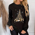 Women's Christmas Printed Loose Top Long Sleeve