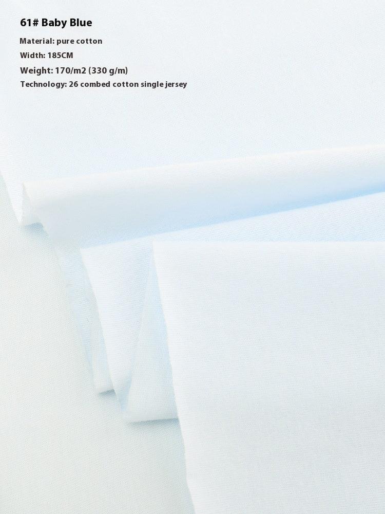 Summer Xinjiang Cotton Knitted Plain Cloth Doll Clothes Short-sleeved T-shirt Thin Jersey Spring Flower Bed Cover