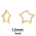 Women's Simple Hollow Five-pointed Star Heart Earrings