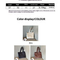 Solid Color Retro Corduroy Fashion Design Shoulder Bag
