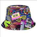 Versatile Geometric Graffiti Retro Fisherman Hat