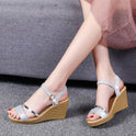 Slope Heel Sandals Women Summer New Korean Version