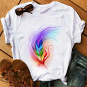 Simple Fashion Print T-shirt Women