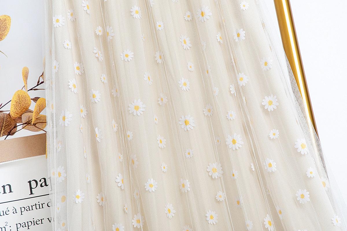 Mesh Little Daisy Chiffon A- Line Skirt