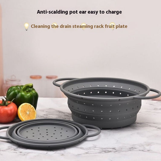 Silicone High Temperature Resistant Foldable Adjustable Drain Basket