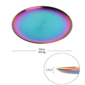 Korean Style Stainless Steel Barbecue Plate Brushed Round Color Fruit Food Plate Tableware