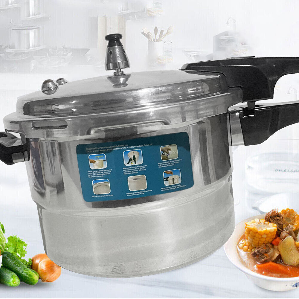 5L Aluminium Pressure Cooker Quick With Lid Latch Indicator Explosion-Proof