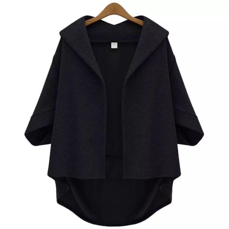 Ladies Fashion Woolen Three-quarter Sleeve Jacket
