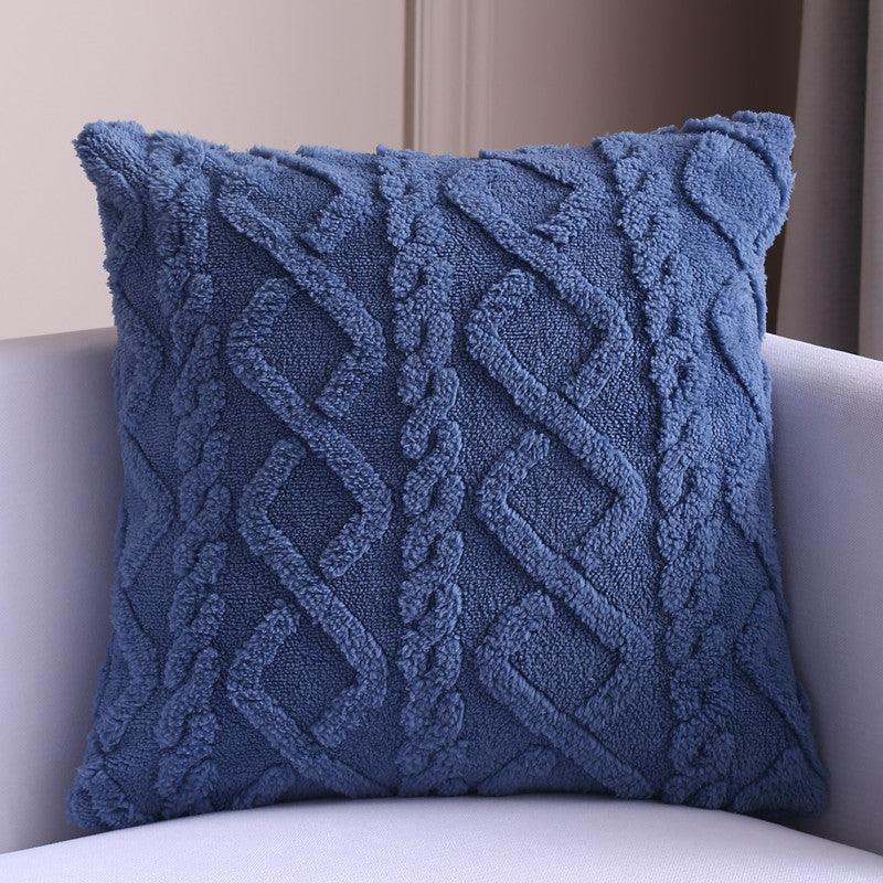 New Style Household Nordic Plain Cushion Cover Plush Warp Knitting