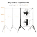 Adjustable Photography Background Support Stand Photo Backdrop Crossbar Kit